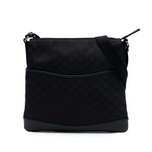 Pre-Loved Gucci GG Canvas Flat Messenger Bag